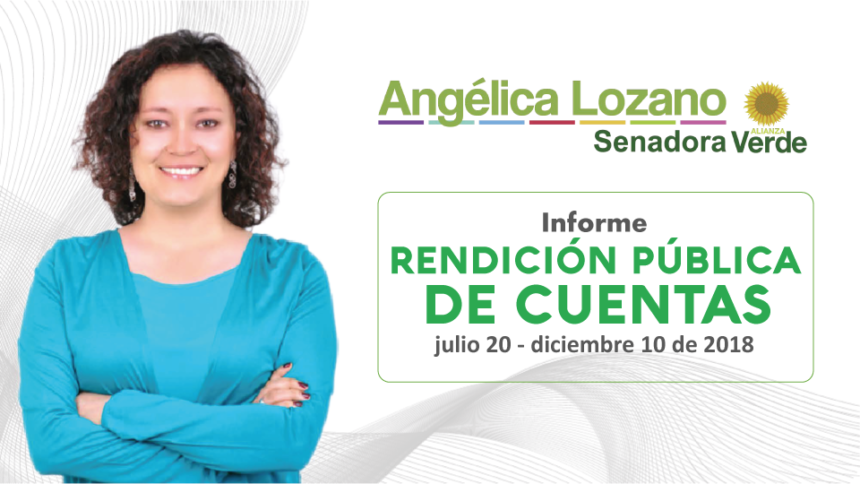rendición de cuentas Angélica Lozano 2018-2